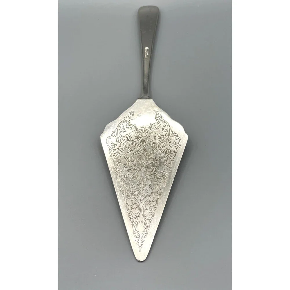Ornate Italian Baroque Style Silverplate Cake Server for Wedding or Anniversary